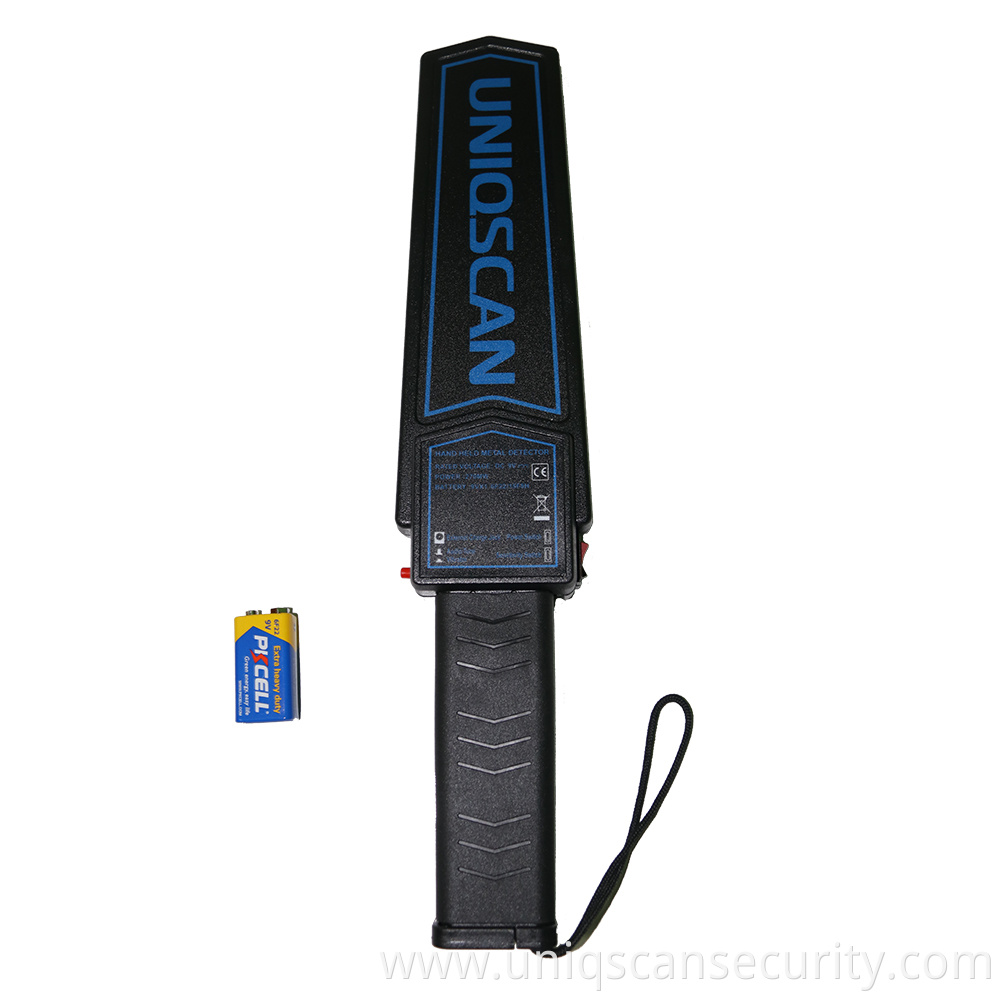 Competitive price UNIQSCAN portable hand held metal detector MD3003B1, high sensitivity hand held body scanners used in airport